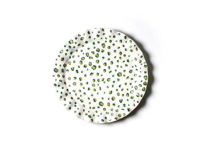 Emerald Leopard Ruffle 13" Platter