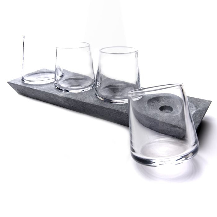 Alpine Whiskey Glass Set & Soapstone Base