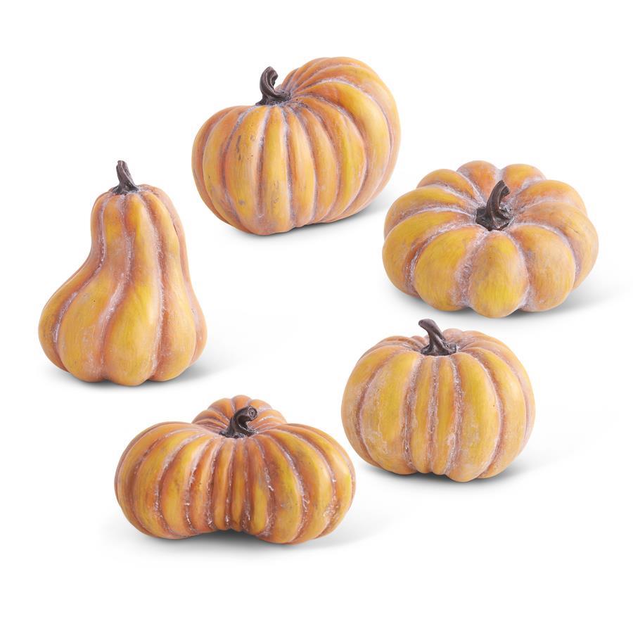Assorted Orange Resin Mini Pumpkin
