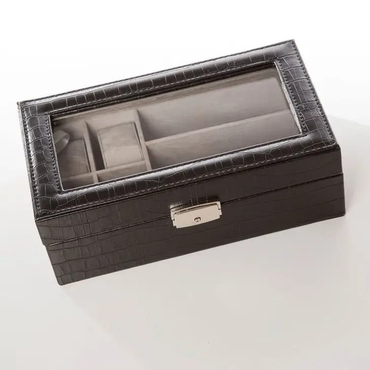 Black Croco Accessory Box