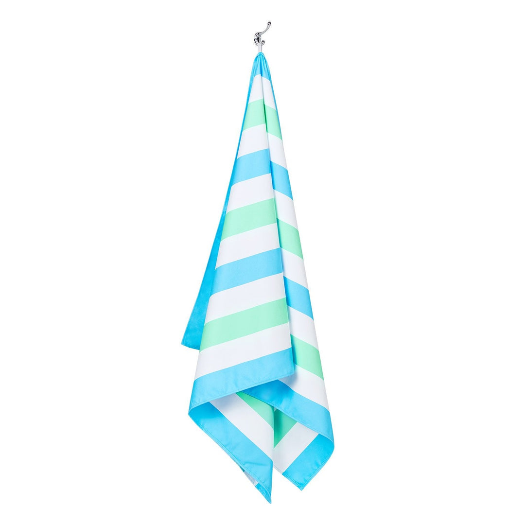 Blue & Green Striped Quick Dry Towel