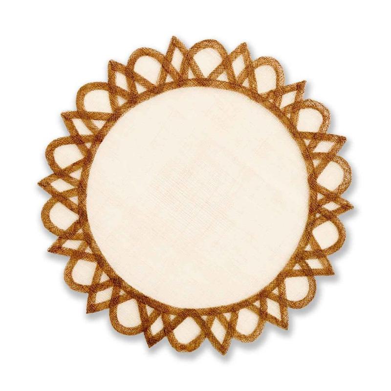 Brown Round Rice Paper Placemat