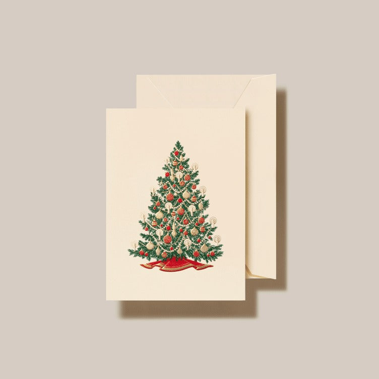 Christmas Tree Ecru Gift Enclosure Set