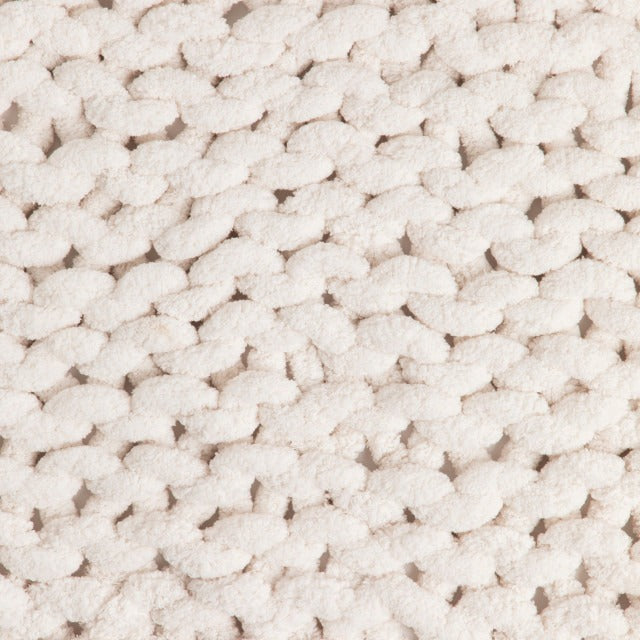 Cream Chunky Knit Blanket