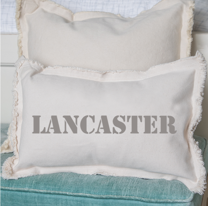 Dorian Grey Lancaster Natural 12" x 18" Pillow