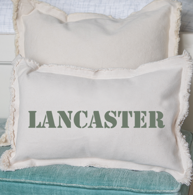 Fern Green Lancaster Natural 12" x 18" Pillow