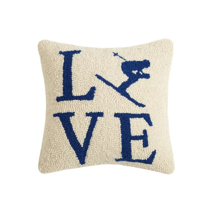 Love Ski Hook Pillow