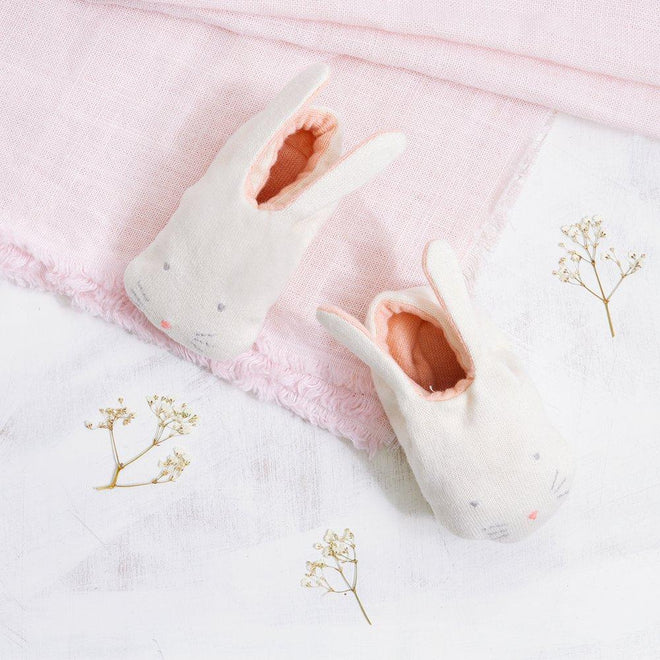 Peach Baby Booties