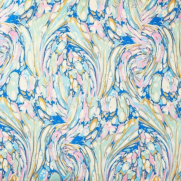 Pink & Blue Marble Stone Wrapping Paper