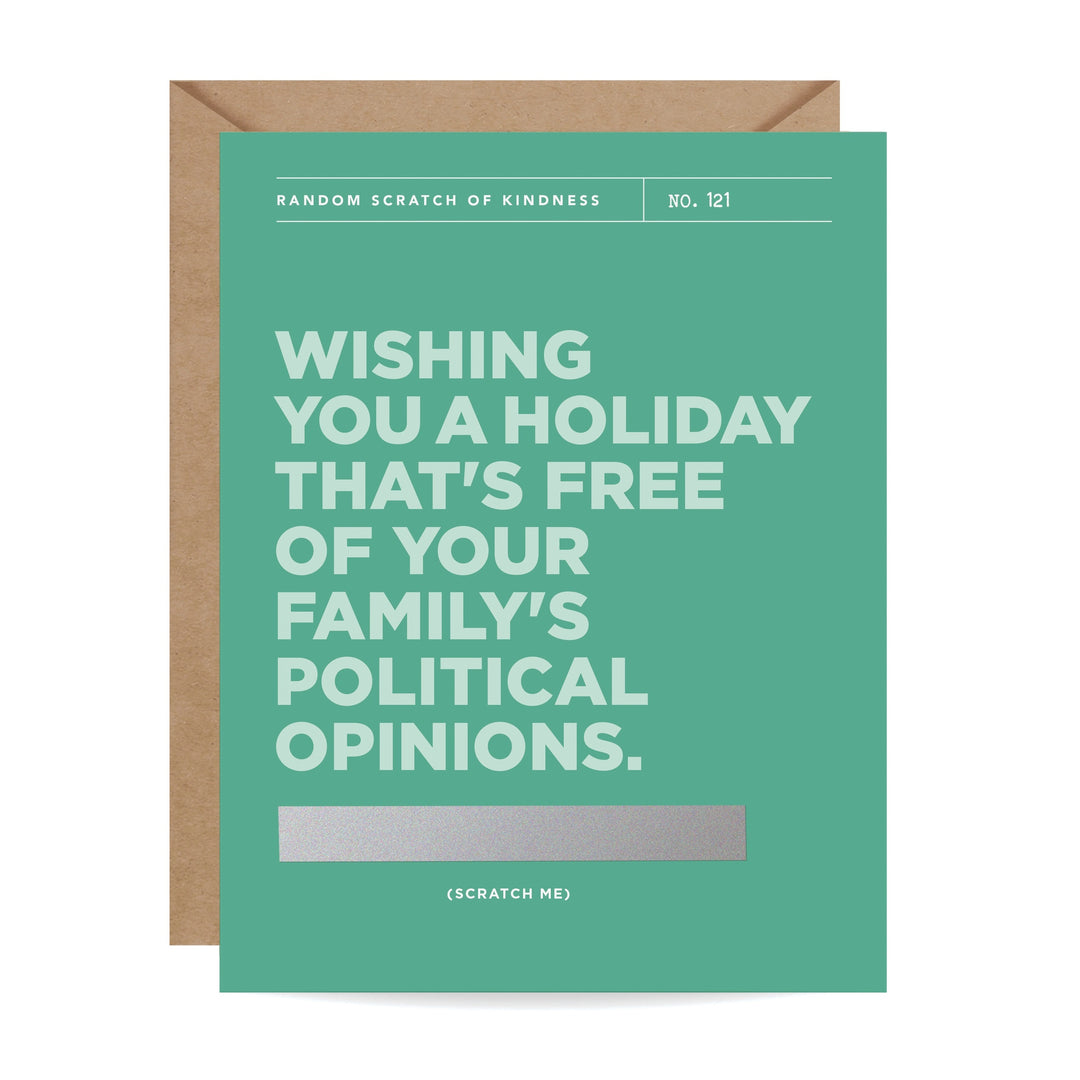 Political Opinions Scratch-off Holiday Card