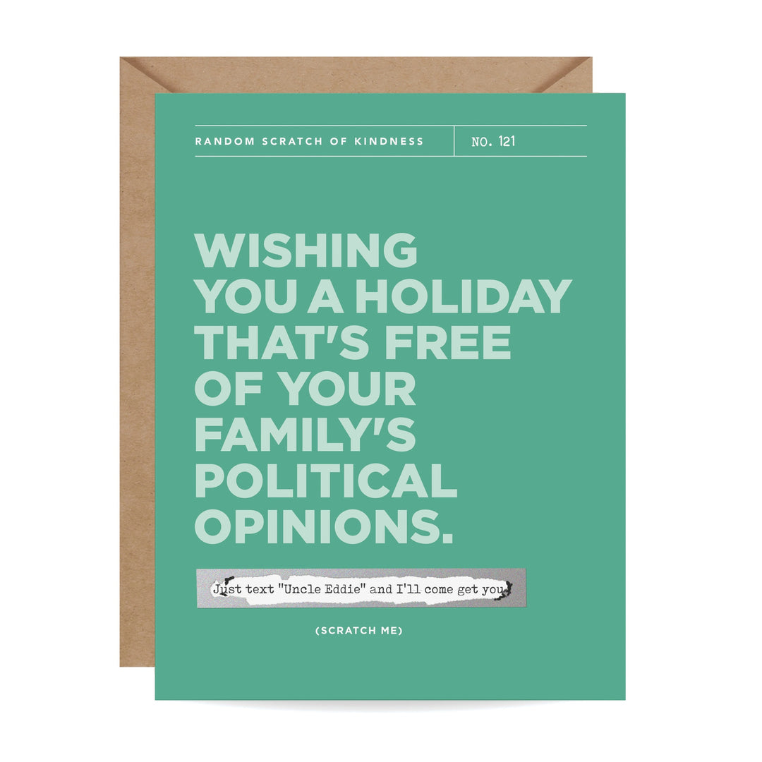Political Opinions Scratch-off Holiday Card