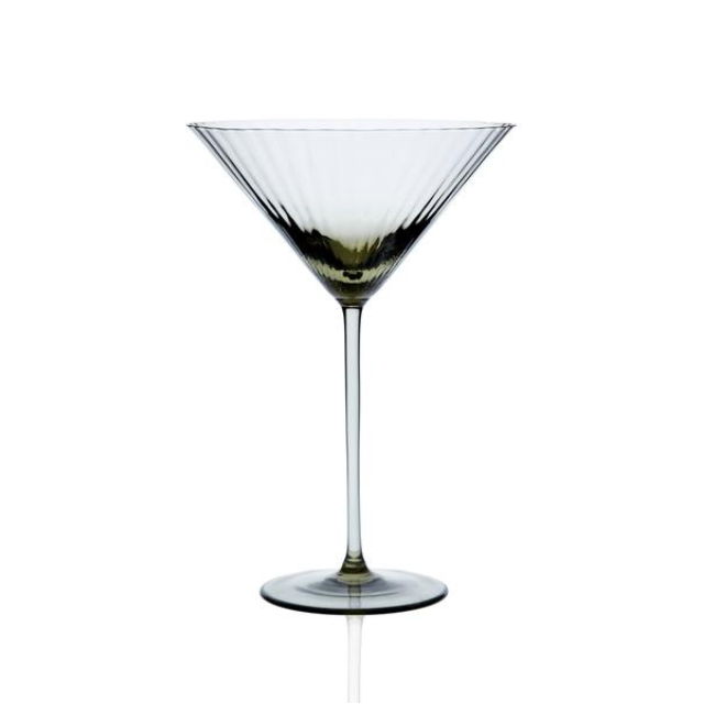 Quinn Smoke Optic Martini Glass