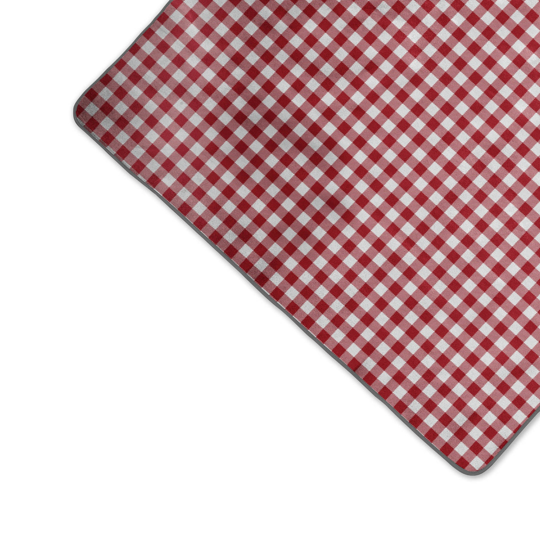 Red Gingham Picnic Blanket Tote