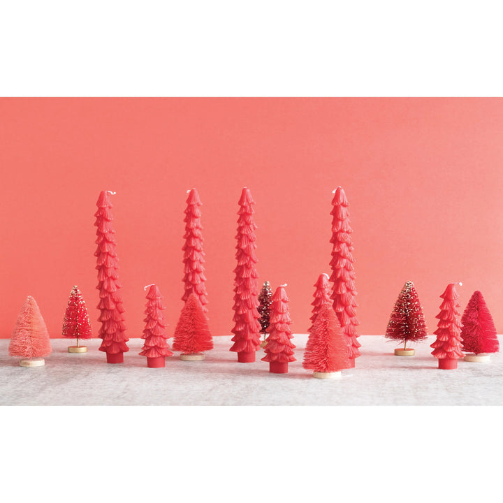 Red Tree Shaped Taper Candle Set/2