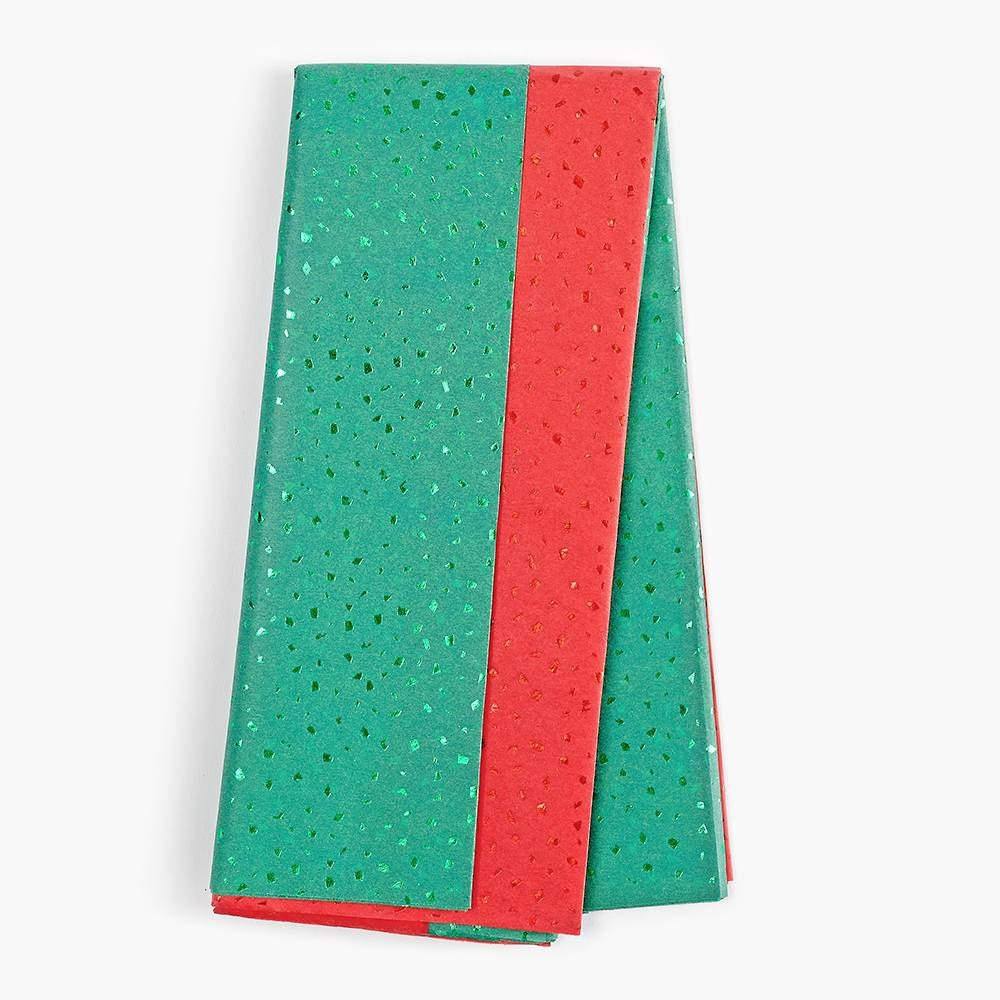 Red & Green Tissue Paper Pack