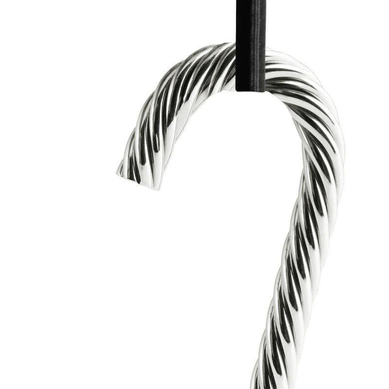 Silver Candy Cane Ornament