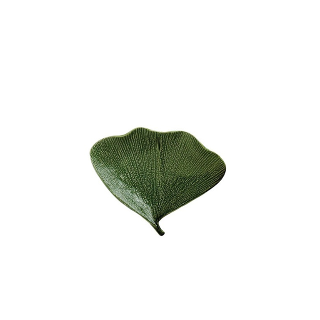 Small Stoneware Gingko Leaf Plate