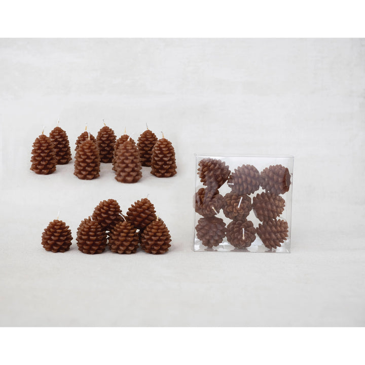 Unscented Pinecone Tealights Set/9