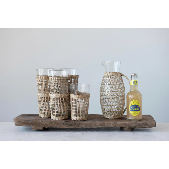 Woven Seagrass Drinking Glass