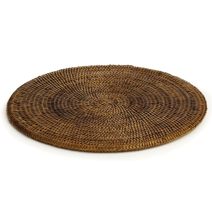 Brown Burma Rattan Round Placemat