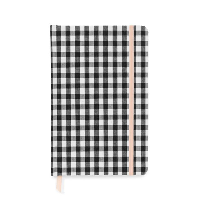 Black and White Gingham Cloth Journal