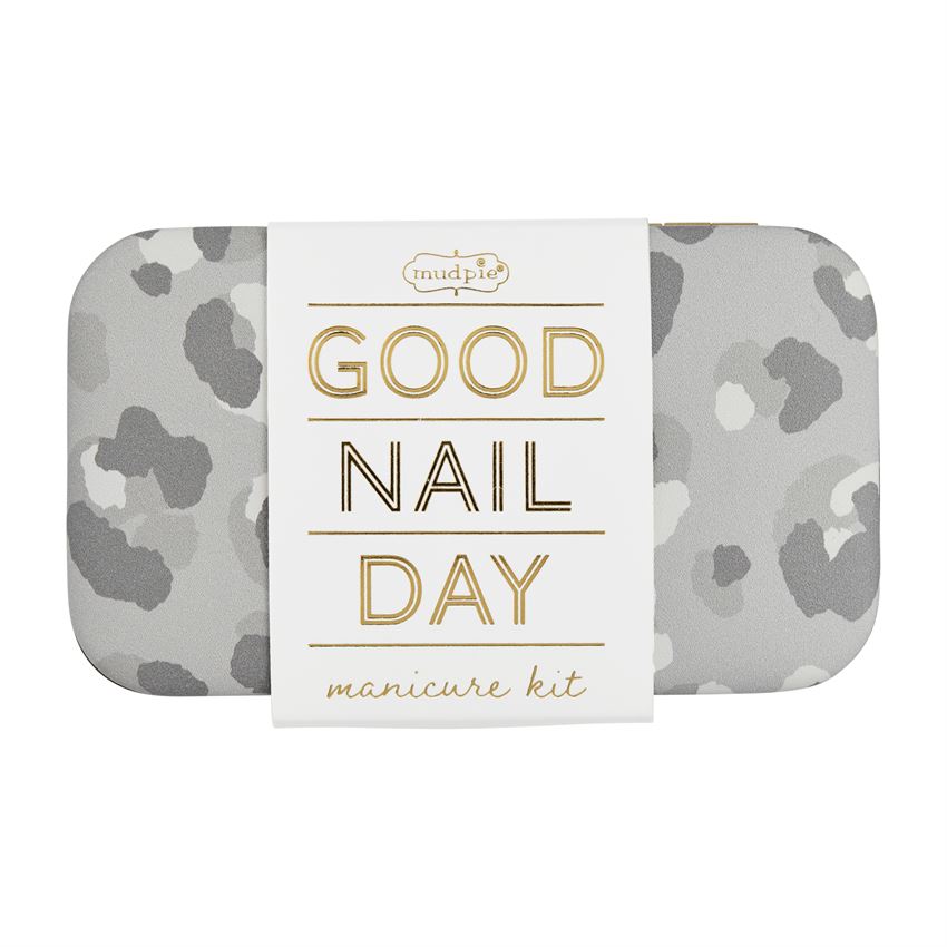 Gray Leopard Manicure Kit