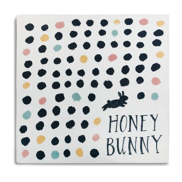 Honey Bunny Polka Dot Photo Backdrop Swaddle Blanket