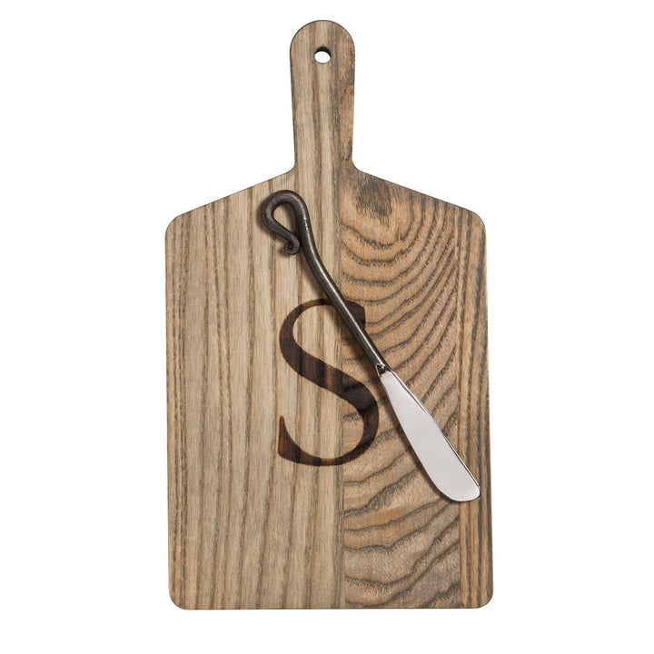 Monogrammed Driftwood Cheese Board Gift Set
