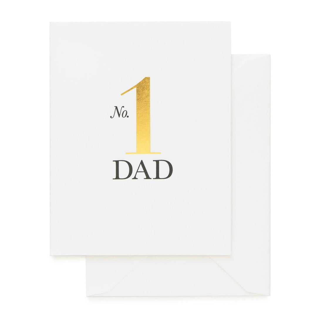 No. 1 Dad Letterpress Father's Day Card
