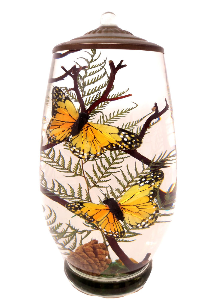 Monarch Butterfly Brandy Vase Lifetime Candle