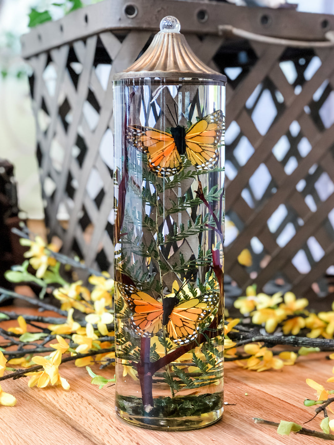 Monarch Butterfly Cylinder Lifetime Candle