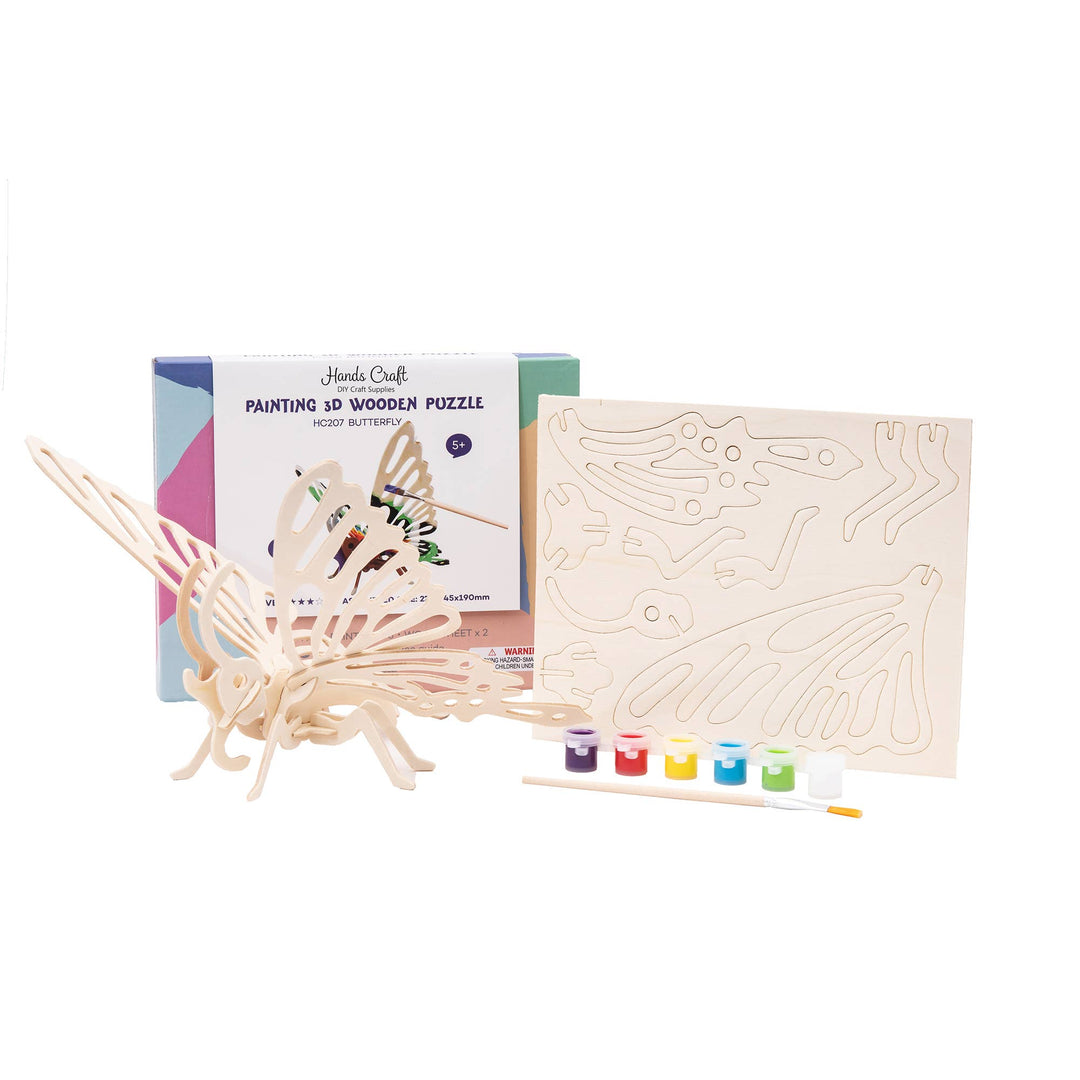 3D Butterfly Puzzle with Paint Kit