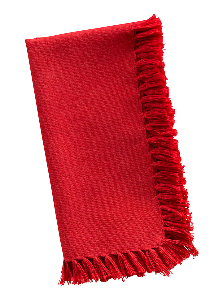 Red Fringed Essential Napkin