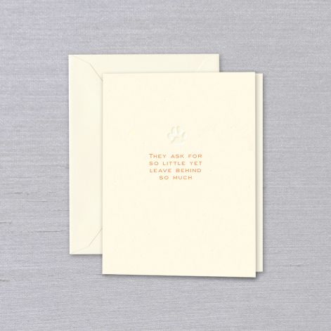 They Ask So Little Pet Sympathy Card